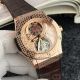 Perfect Replica Hublot Rose Gold Bezel Black Tourbillon Dial 45mm Watch (2)_th.jpg